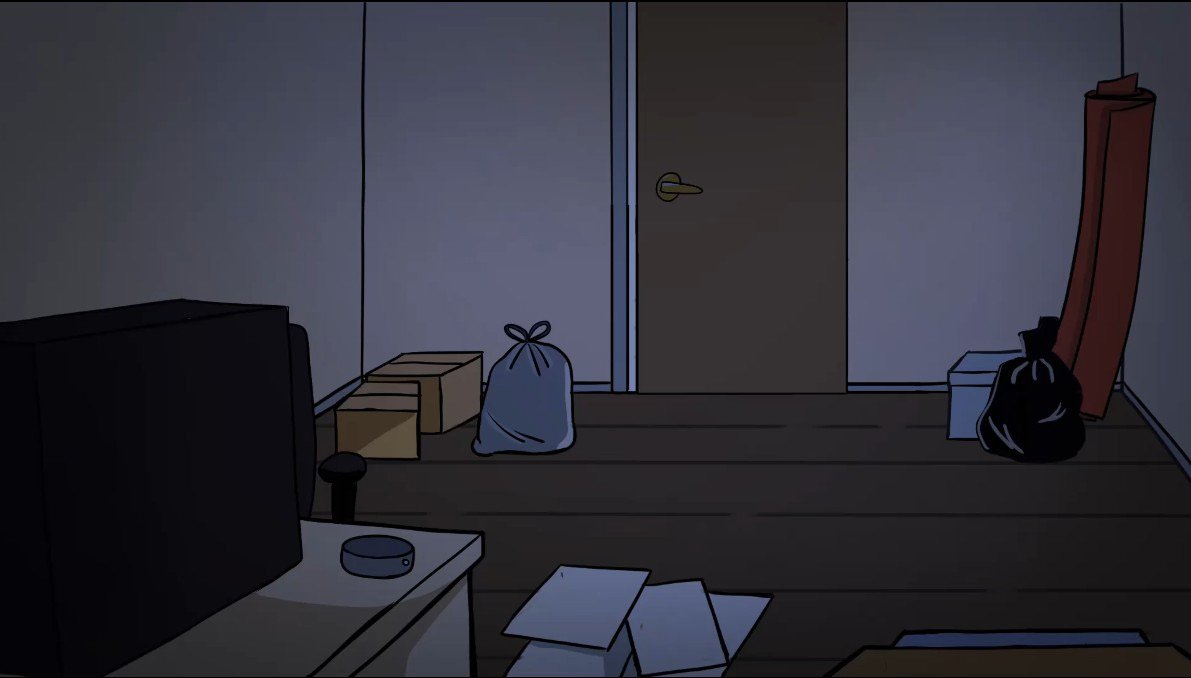 Fondo: pasillo junto a la puerta